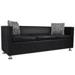 Sofa 3002824-3 (2-teilig) Schwarz - Kunstleder - 170 x 63 x 62 cm