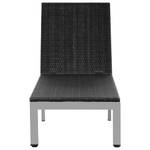 Chaise longue 296304 Noir - Matière plastique - Polyrotin - 207 x 88 x 70 cm