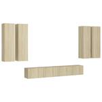 TV-Schrank 6er Set D589 Braun - Holzwerkstoff - 30 x 110 x 31 cm