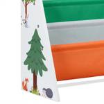 Bücherregal Kinder Waldtiere Grün - Orange - Weiß - Holzwerkstoff - Metall - Textil - 63 x 60 x 28 cm