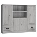 Highboard 3er Set DE9092 Eiche Grau Dekor