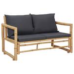 Garten-Lounge-Set Grau - Bambus - 50 x 45 x 90 cm