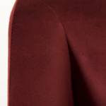Fauteuil tissu velours bordeaux Rouge - Textile - 64 x 76 x 62 cm