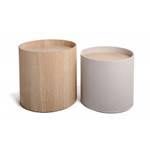 Table Appoint Gigogne Beige - Bois manufacturé - 38 x 40 x 38 cm