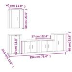 TV-Schrank 5er Set D945 Weiß