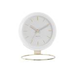 Horloge à poser Globe H24,5cm Fer - Blanc