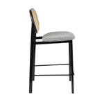 Tabouret de bar Spike Gris - Rotin - 53 x 94 x 42 cm