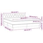 Boxspringbett 3017290-24 Dunkelgrün - Breite: 160 cm