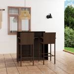 Garten-Bar Set (3-teilig) 3008870 Braun - Kunststoff - Polyrattan - 55 x 110 x 120 cm