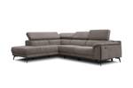 5-Sitzer Ecksofa Matera mit Relax Taupe - Ecke davorstehend links