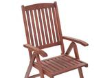 Chaise de jardin TOSCANA Chêne foncé - Rouge - Blanc - 54 x 69 cm - Bois massif