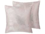 Coussin décoratif SILENE Rose foncé - Argenté - Textile - 45 x 12 x 45 cm