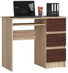 Schreibtisch A-6 R CLP Eiche Sonoma Dekor - Wenge Dekor