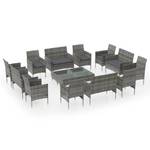 Garten-Lounge-Set (16-teilig) 3012364-2 Grau - Anzahl Teile im Set: 16