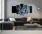 Leinwandbild SET Tiger Tiere Wohnzimmer Holzwerkstoff - Naturfaser - 170 x 100 x 2 cm