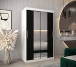 ARMOIRE À PORTES COULISSANTES TOKYO 1 Noir - Blanc - Largeur : 120 cm