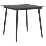 Table de jardin 3005477 Noir - Métal - 80 x 74 x 80 cm