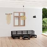 Garten-Lounge-Set (7-teilig) 3009735-1 Schwarz - Massivholz - Holzart/Dekor - 70 x 30 x 70 cm