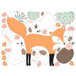 Forest Friends mit Hasen Igel und Fuchs 80 x 60 cm