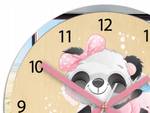 Wanduhr Panda Ballerina Braun - Holzwerkstoff - 30 x 30 x 4 cm