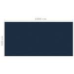 Poolabdeckung 299837-4 Schwarz - Blau - 500 x 1000 cm