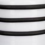 Butoir de porte en lot de 3 Noir - Blanc - Matière plastique - 8 x 8 x 8 cm