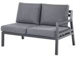 Lounge Set VIZZINI 2-tlg Schwarz - Grau - Metall - 200 x 70 x 200 cm