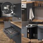 Küchenzeile Egbert Braun - Grau - Holzwerkstoff - 160 x 147 x 58 cm