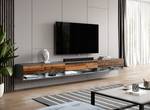 FURNIX meuble tv ALYX sans LED Anthracite - Marron foncé