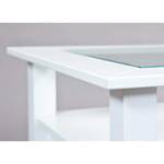 Table basse Provence Blanc - En partie en bois massif - 115 x 45 x 60 cm