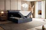 Boxspringbett MIAMI Steingrau - Breite: 200 cm - H4