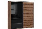 Kleiderschrank Jara Braun - Holzwerkstoff - 220 x 210 x 60 cm