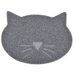 Napfunterlage für Katzen, 43 x 37 cm Grau - Kunststoff - 37 x 1 x 43 cm
