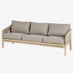 Gartensofa PAPOUASIE Braun - Massivholz - 68 x 203 x 79 cm