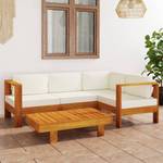 Garten-Lounge-Set (5-teilig) 3006534-2 Weiß - Massivholz - Holzart/Dekor - 60 x 25 x 100 cm