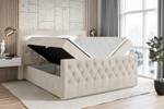 Boxspringbett AURORA Ecru - Breite: 140 cm - H3