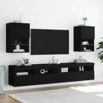 TV-Schrank mit LED-Leuchten D554 Schwarz