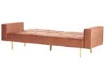 3-Sitzer Sofa VISNES Braun - Gold - Sandbraun