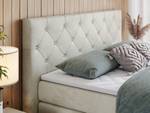 Boxspringbett KING VELEN Beige - Breite: 160 cm - H3 - Textil