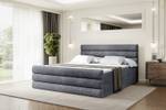 Boxspringbett CELESTIA-Z Steingrau - Breite: 140 cm - H3