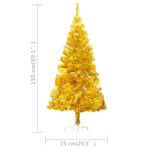 Künstlicher Weihnachtsbaum 3008888_2 Gold - Metall - Kunststoff - 75 x 150 x 75 cm