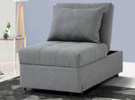 Fauteuil convertible LESNA Gris - Textile - 68 x 86 x 120 cm