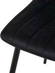 Chaise salle à manger Dijon Lot de 4 Noir - Fourrure synthétique