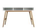 bureau Lynn Blanc - Bois massif - Bois/Imitation - 126 x 79 x 65 cm