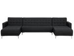 Modulsofa ABERDEEN Graphit - Grau - Silber - Breite: 348 cm