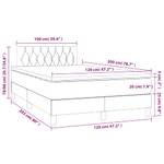 Boxspringbett 3017290-22 Dunkelblau - Breite: 120 cm