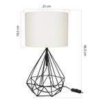 Lampe de bureau Gloucester Blanc - Textile - 25 x 47 x 25 cm