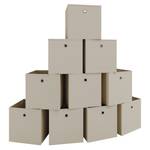 10er Set Faltbox Klappbox Boxas Weiß - Textil - 27 x 28 x 27 cm