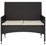 Banc de jardin 3029937 Noir - Crème