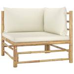 Garten-Lounge-Set (2-teilig) 3009675-1 Weiß - Bambus - 70 x 30 x 65 cm